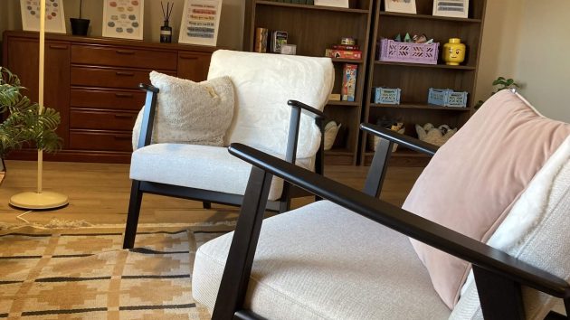 A warm and confidential counselling room in Belfast, offering face-to-face emotional support with a fully qualified counsellor, including Christian counselling.