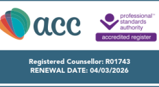 ACC Registered Counsellor logo, indicating professional registration in counselling.